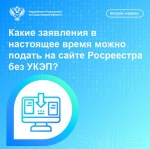 «Какие заявления в настоящее время можно подать на сайте Росреестра без УКЭП?»