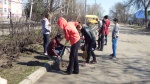  10 апреля педагоги и школьники МОУ Романовская СОШ провели субботник 