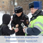 Сотрудники Госавтоинспекции проводят  профилактическое мероприятие «Внимание, зимние каникулы!»