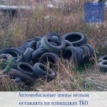 Регоператор: автомобильные шины нельзя оставлять на площадках для коммунальных отходов