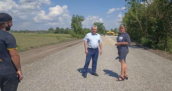 Ремонт автомобильных дорог в Романовском районе.