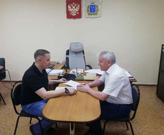 Глава района А.И. Щербаков провел рабочую встречу с депутатом Саратовской областной Думы.